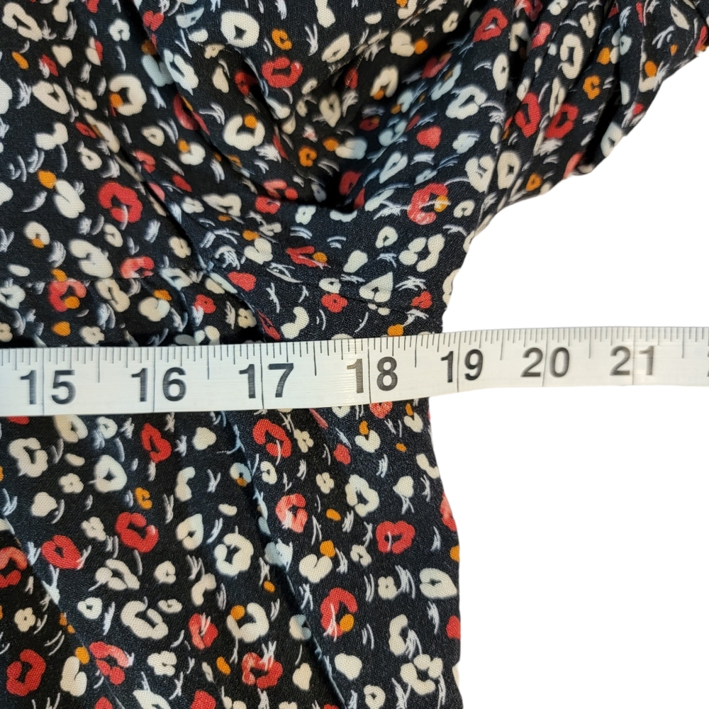 Miss Selfridge Micro Floral Pattern Flowy Blouse Fashion Top Women's Size US 4 - Picture 11 of 13